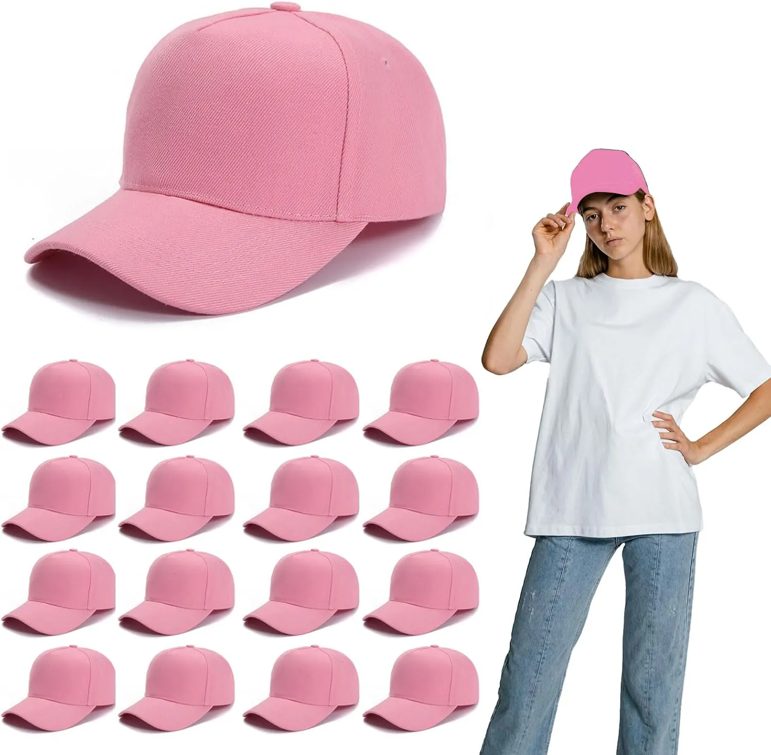 16 Pack Trucker Hat Adjustable GorrasBlank Baseball Cap for TruckerWholesale Unisex Ball Cap for Men & Women