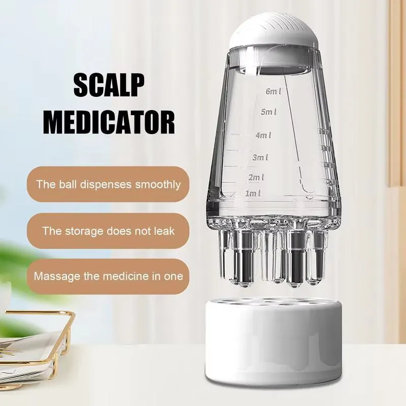 6Ml Portable Scalp Applicator Mini Head Massager Liquid Comb Hair Growth Essential Oil Medicine Liquid Applicator Massage Comb