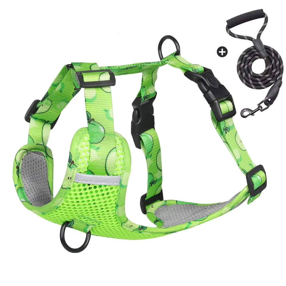 Aittle Fruit Print Mesh Dog Harness