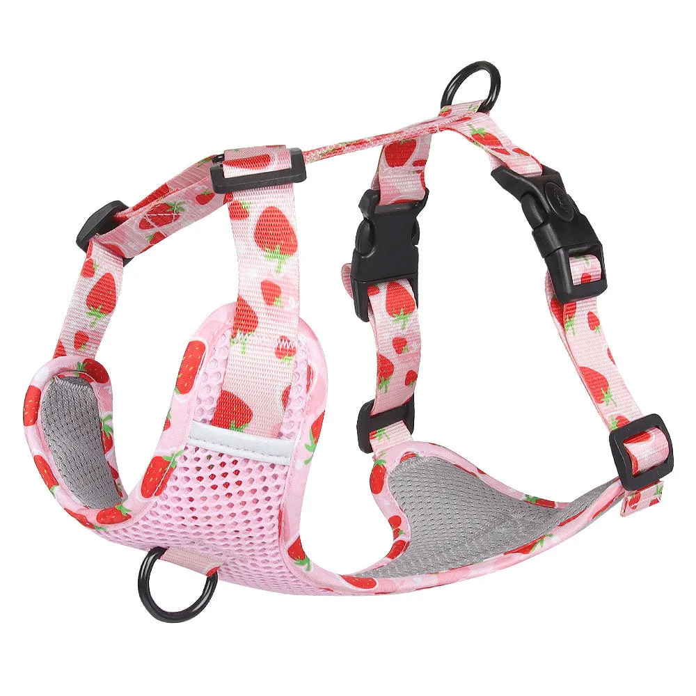 Aittle Fruit Print Mesh Dog Harness