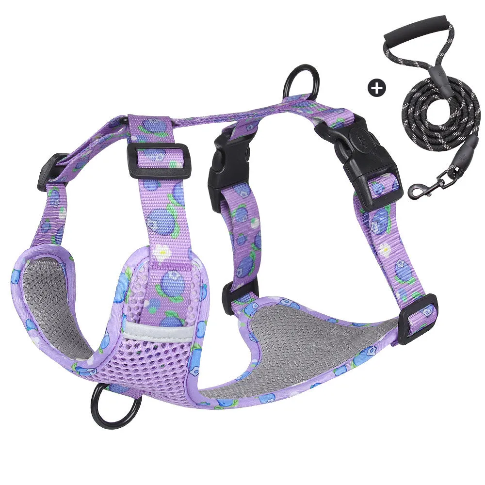 Aittle Fruit Print Mesh Dog Harness