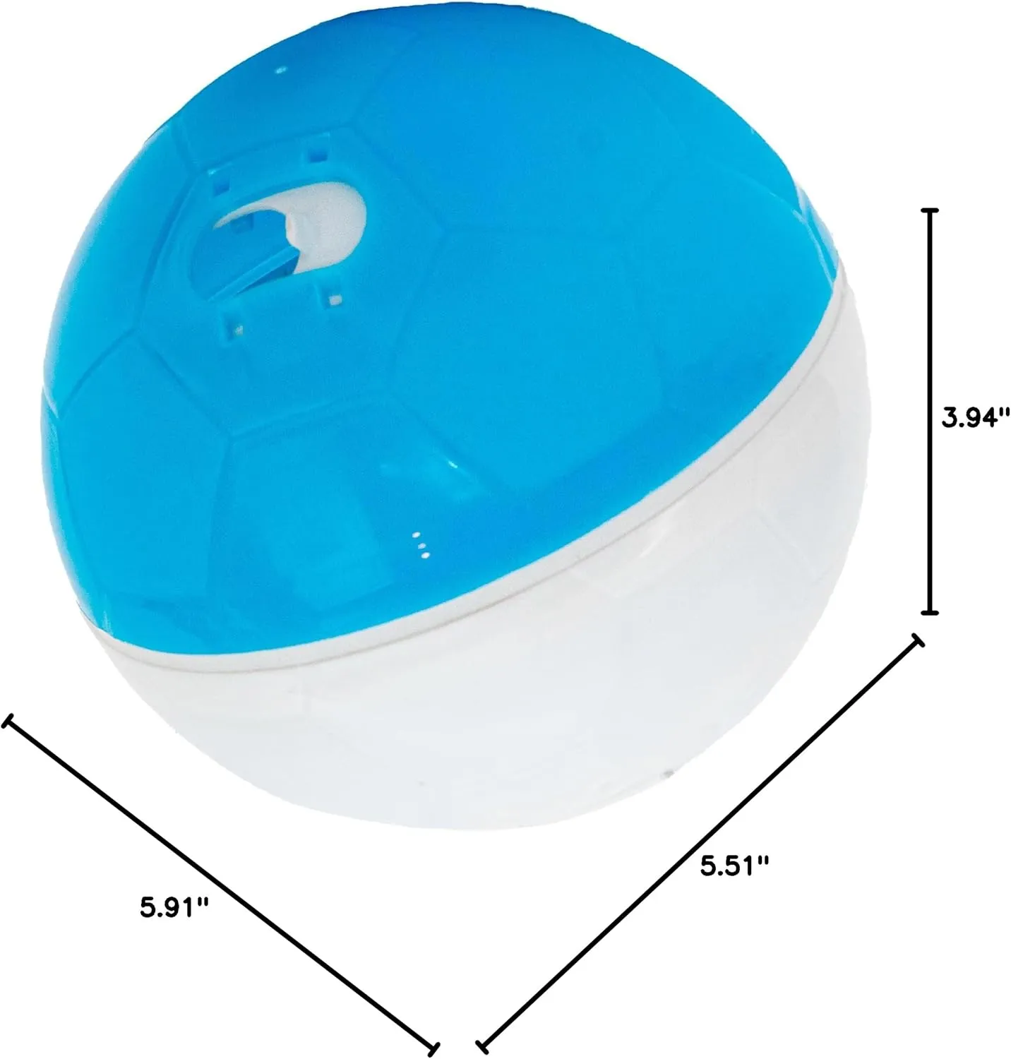amicus Mini- Treat Dispensing Pets Toys Crazy Ball - PetsTreat Ball, Interactive Dog Feeder, Enrichment Toy for Pets Treat Dispensing, Interactive Pets Toys - Adjustable - Blue&White, 100g/3.5 oz