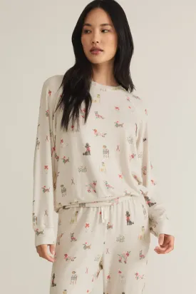 Best Friend Dog Brushed Knit Top