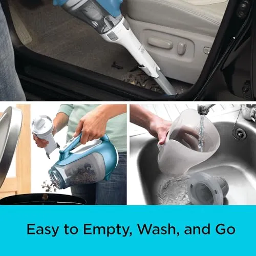 BLACK DECKER dustbuster AdvancedClean Cordless Handheld Vacuum, Compact Home and Car Vacuum with Crevice Tool (CHV1410L)
