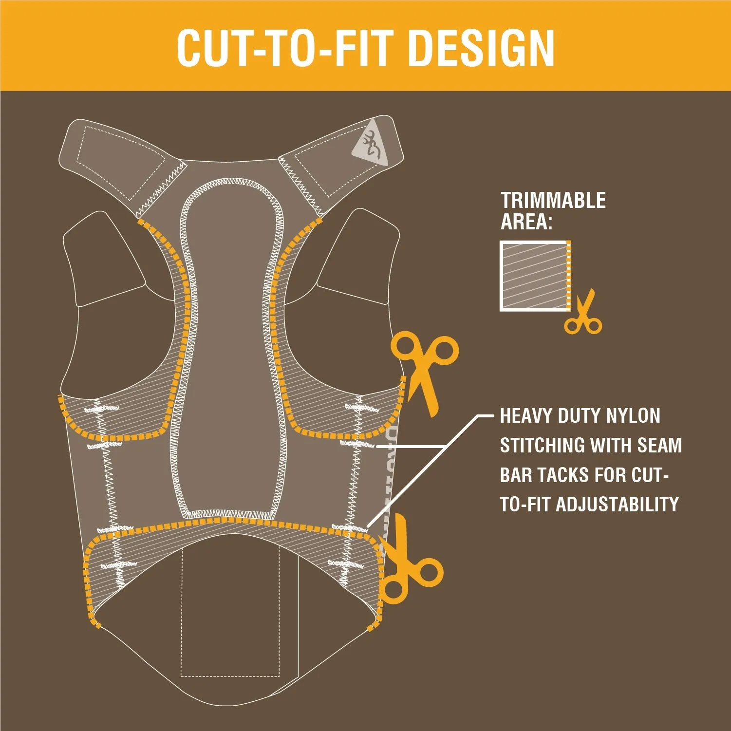 BROWNING® Neoprene Chest Protection Vest with Top Grab Handle