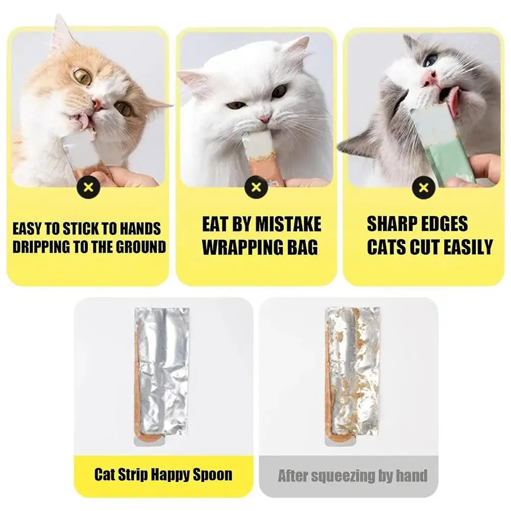 Cat Feeder Spoon for Liquid and Wet Food
