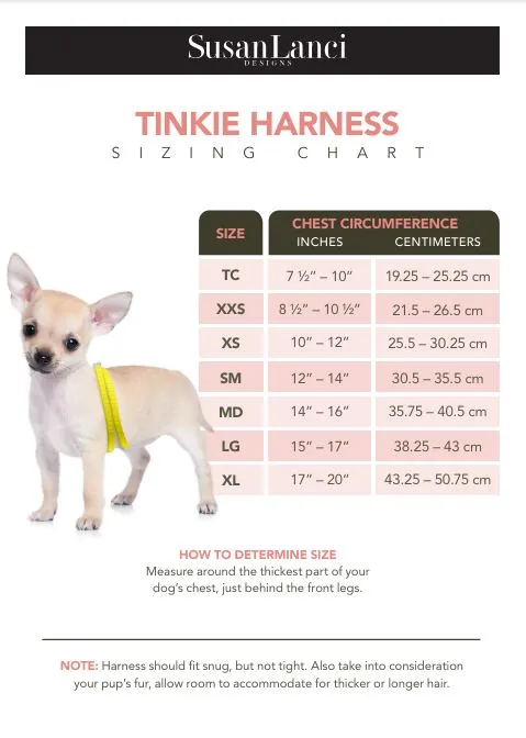 Cheetah Couture Embroidered Paws Tinkie Harness