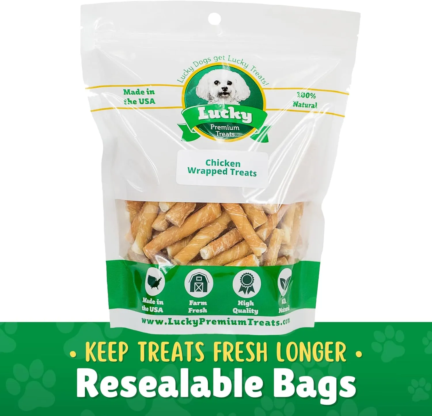 Chicken Wrapped Rawhide Dog Treats for Toy Dogs Under 25 lbs.  150ct. Rawhide Chew Sticks  Limited Ingredient Long Lasting Chews Made in The USA with Natural Chicken and Beef Hide Twists