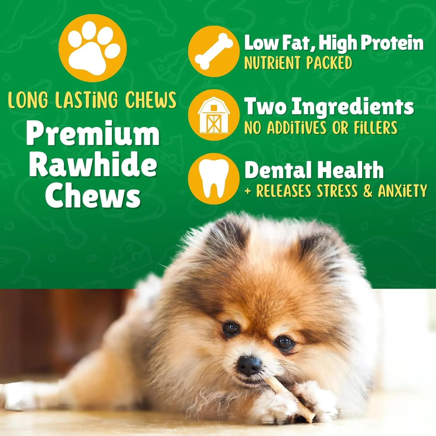 Chicken Wrapped Rawhide Dog Treats for Toy Dogs Under 25 lbs.  150ct. Rawhide Chew Sticks  Limited Ingredient Long Lasting Chews Made in The USA with Natural Chicken and Beef Hide Twists