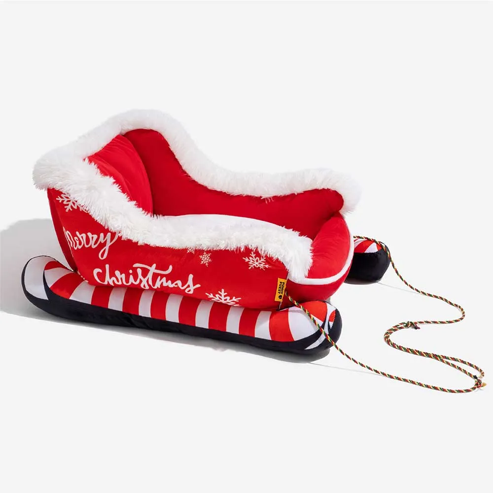Christmas Sleigh Dog Bed - Gift Bundle 3 pcs