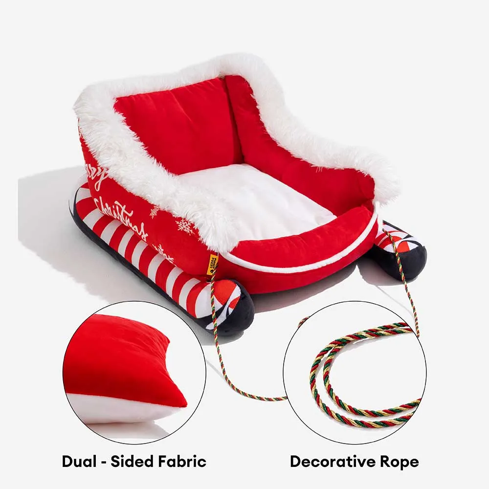 Christmas Sleigh Dog Bed - Gift Bundle 3 pcs