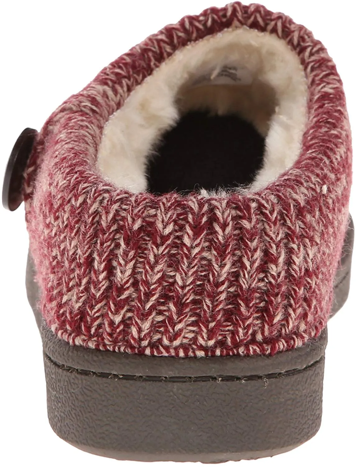 Clarks Women's Knit Scuff Leather Slipper Mules Sweater Cuff Clog (11, Berry)