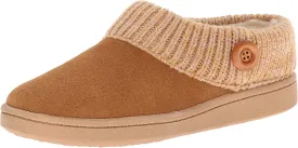 Clarks Women's Knit Scuff Leather Slipper Mules Sweater Cuff Clog (6, Cinnamon)