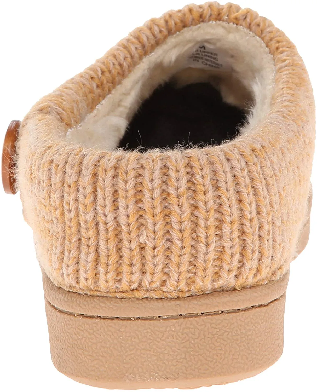Clarks Women's Knit Scuff Leather Slipper Mules Sweater Cuff Clog (6, Cinnamon)