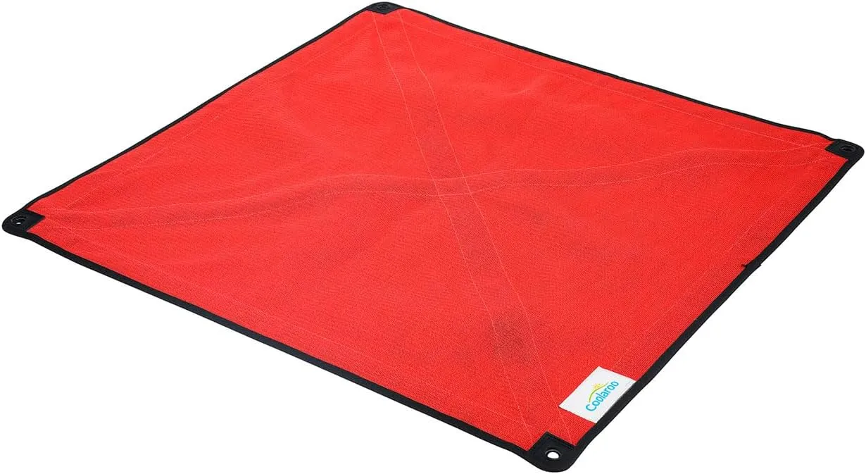 Coolaroo On The Go Cooling Elevated Dog Bed Replacement Cover, Portable for Travel & Camping, Collapsible for Storage, Medium, Red