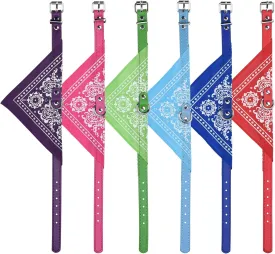 Cosmos Pet Bandana Puppy Dog Scarf Collar Neckchief with Adjustable Buckle for Dog Cat Decoration Pack of 6 (Medium)