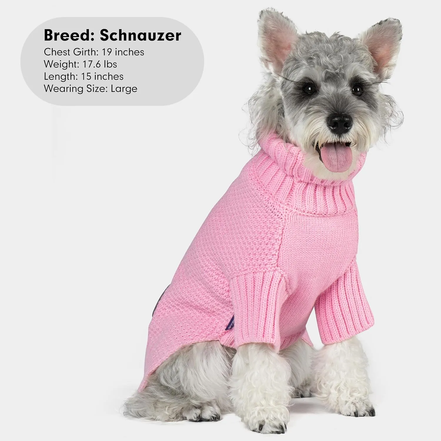 cyeollo Dog Sweater Turtleneck Knitwear Pullover Sweaters for Small Dogs Warm Pet Clothes Soft for Fall Winter,Pink, M