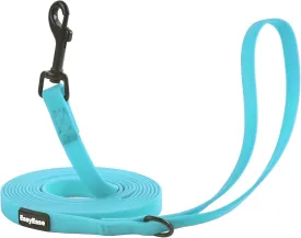 Dog Leash with Electroplated Black Hardware, Lightweight Dog Leash with Traffic Handle, 6FT Waterproof Blue Dog Leash Coated with Durable and Odor Free Material for Small and Medium Dogs