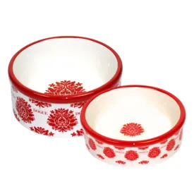 DOGUE Ceramic Fleur Bowl Red