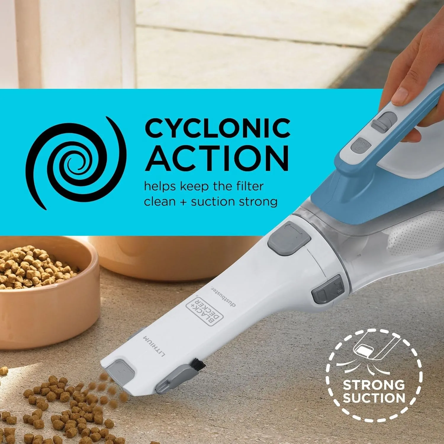 Dustbuster Advancedclean Cordless Handheld Vacuum, Compact Home and Car Vacuum with Crevice Tool (CHV1410L)