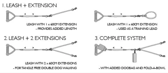 Ezydog - Leash Extension - Brown 24"