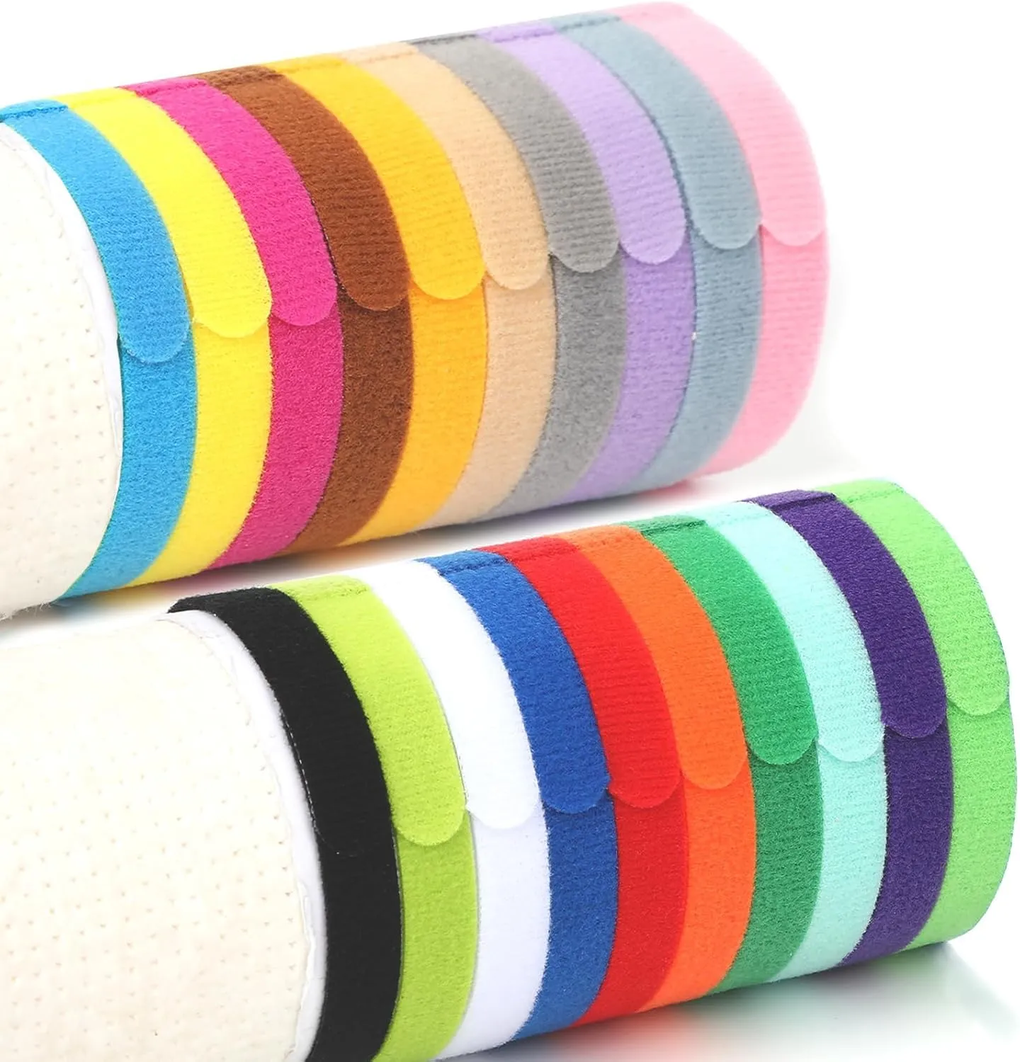 FEBSNOW 20Pcs Puppy Whelping Collars 9 inch Newborn Pet Collars Double-Sided Soft Adjustable ID Bands Puppy Id Collars for Newborn Pet Dog Cat (20 Colors)