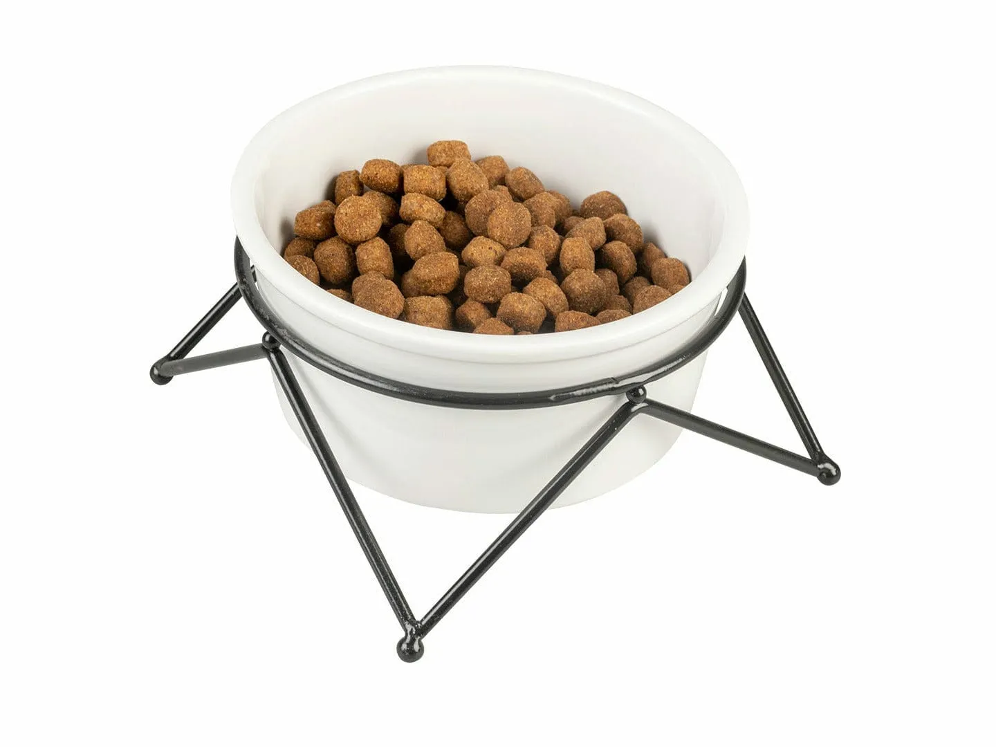 Feeding bowl Stone UP zigzag 850ml - 16,3x16,3x8cm white/black