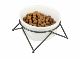 Feeding bowl Stone UP zigzag 850ml - 16,3x16,3x8cm white/black