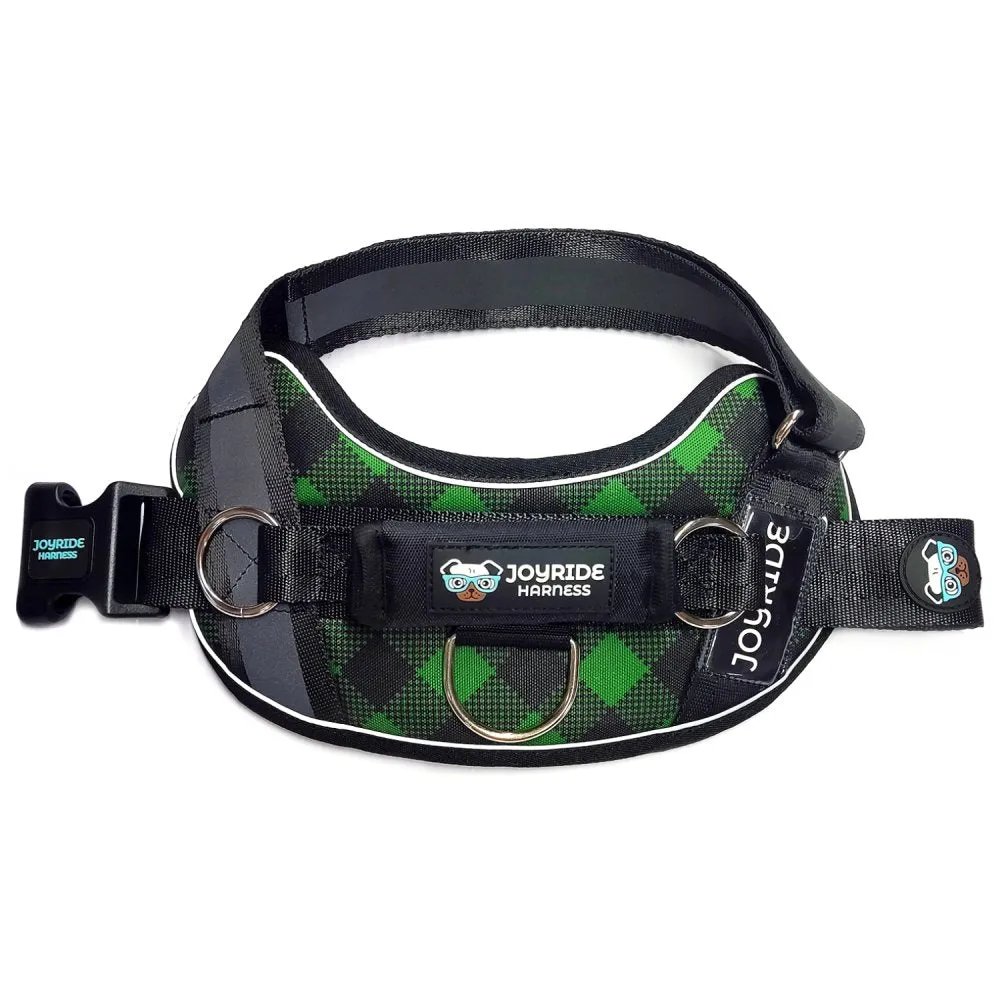 Green Plaid Joyride Premium Advanced Dog Harness 2.0