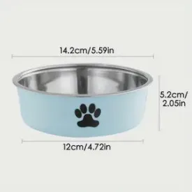 Habibi Pets Stainless Steel Dog Bowls - Sky Blue - 14.2cm