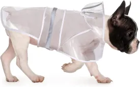 HDE Dog Raincoat Hooded Slicker Poncho for Small to X-Large Dogs and Puppies Clear - M