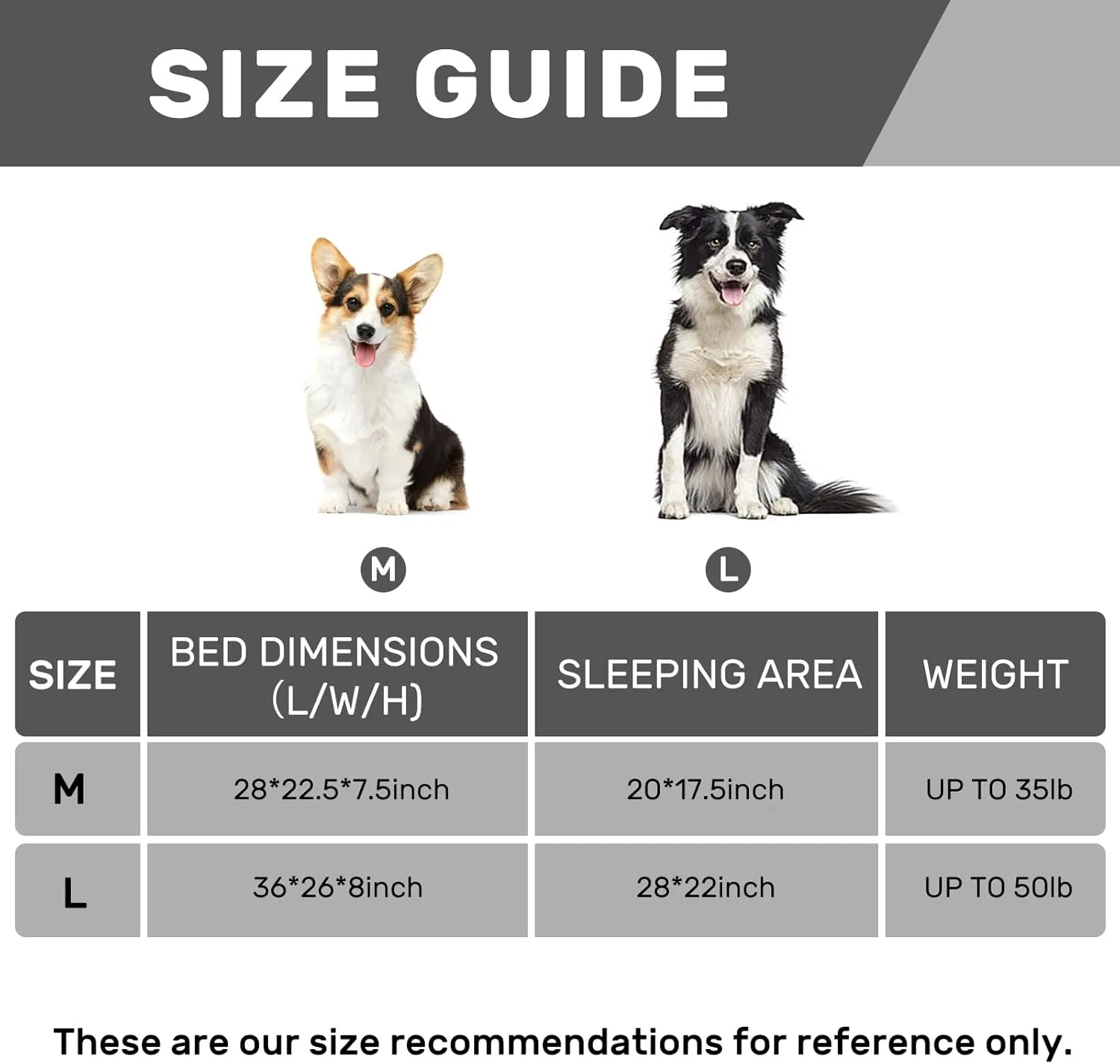 Hollypet Orthopedic Dog Bed for Medium Dogs, Supportive Foam Pet Couch with Removable Washable Cover and Non-Slip Bottom, Waterproof Lining Dog Sofa Bed, Khaki, M (28 * 22.5 * 7.5)