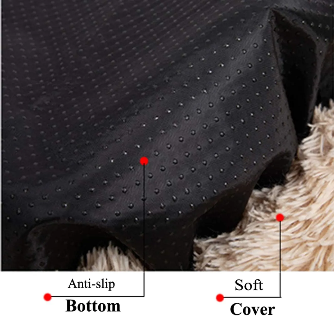 huraty Plush Calming Dog Bed, Faux Fur Donut Cuddler Bed for Cats, Anti-Skid & Anti-Anxiety, 20 Inch for Puppy and Kitties, White, S