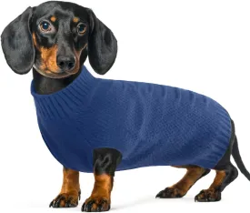 IECOii Dog Sweater,Dog Sweaters for Medium Dogs Girl and Boy,Thermal Knitted Dog Christmas Sweater for Cold Weather,Small Medium Dog Sweaters for Christmas Outfits,Pug,Dachshund Sweaters,Blue-M