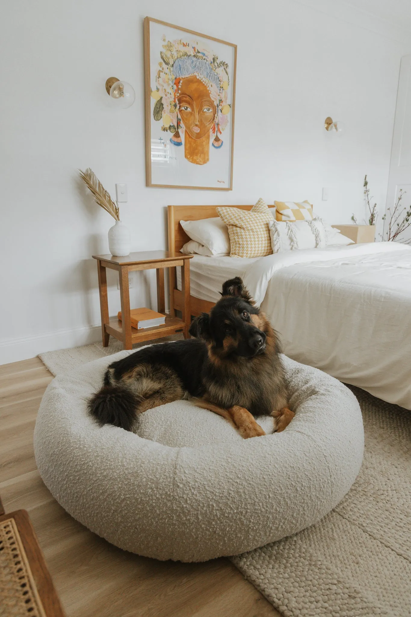 Luxury Boucle Dog Bed Bundled