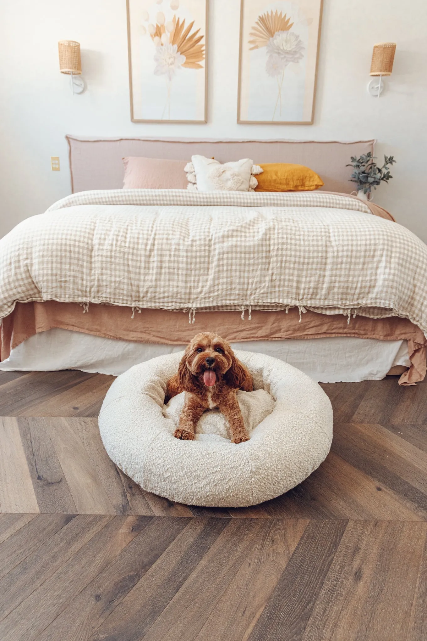 Luxury Boucle Dog Bed Bundled