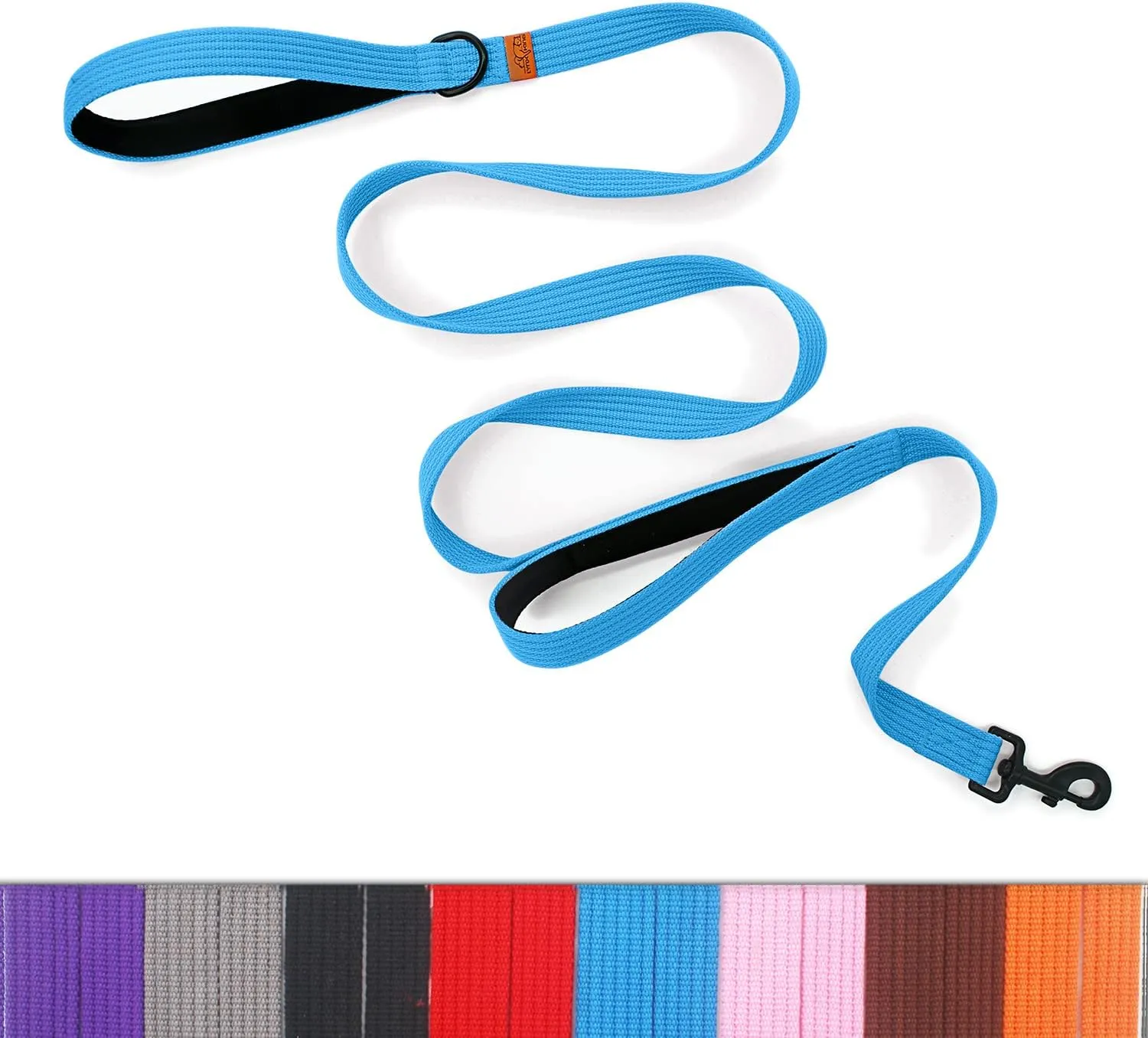 Lynxking Dog Training Leash - Double Handle Heavy Duty 6ft Webbing With 2 Padded Handles - Long Reflective Safety Walking Lead for Small Medium Large Dogs