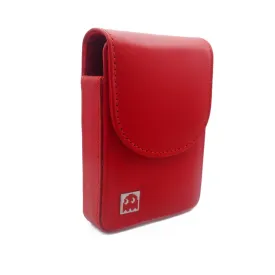 Miyoo Mini Plus v2 v3 v4 Real Genuine Leather Case - Uno Bridge Poker Playing Card Single Deck Holder (for Miyoo Mini Red Red)