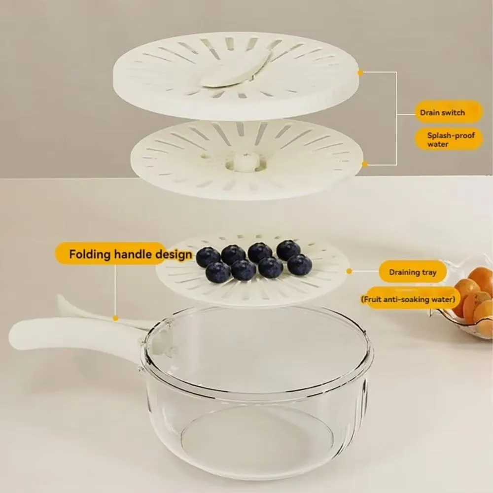 Multifunctional Fruit & Vegetable Drainer Bowl