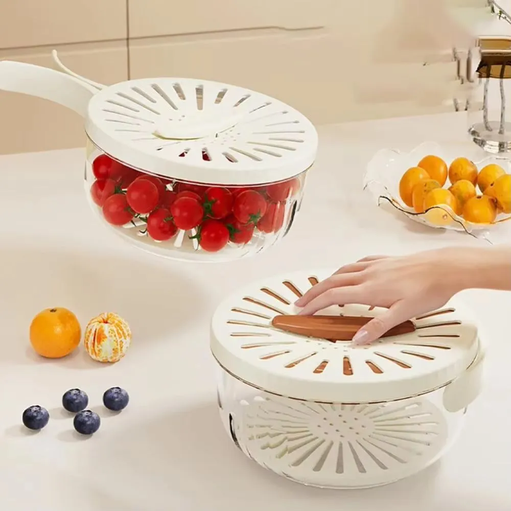 Multifunctional Fruit & Vegetable Drainer Bowl