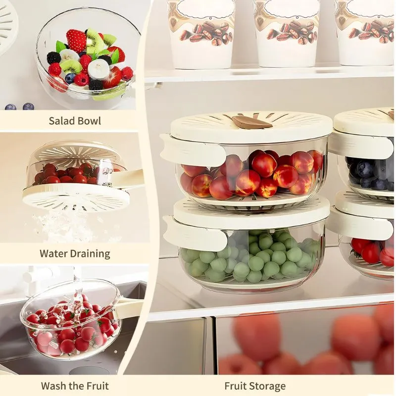 Multifunctional Fruit & Vegetable Drainer Bowl