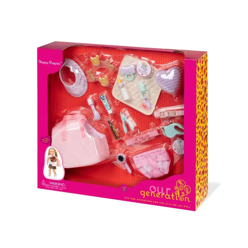 Our Generation Accessory Set Happy Puppies Deluxe Puppy Care Set