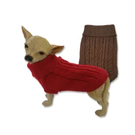 Pet Dog Sweater, Classic Cable Knit