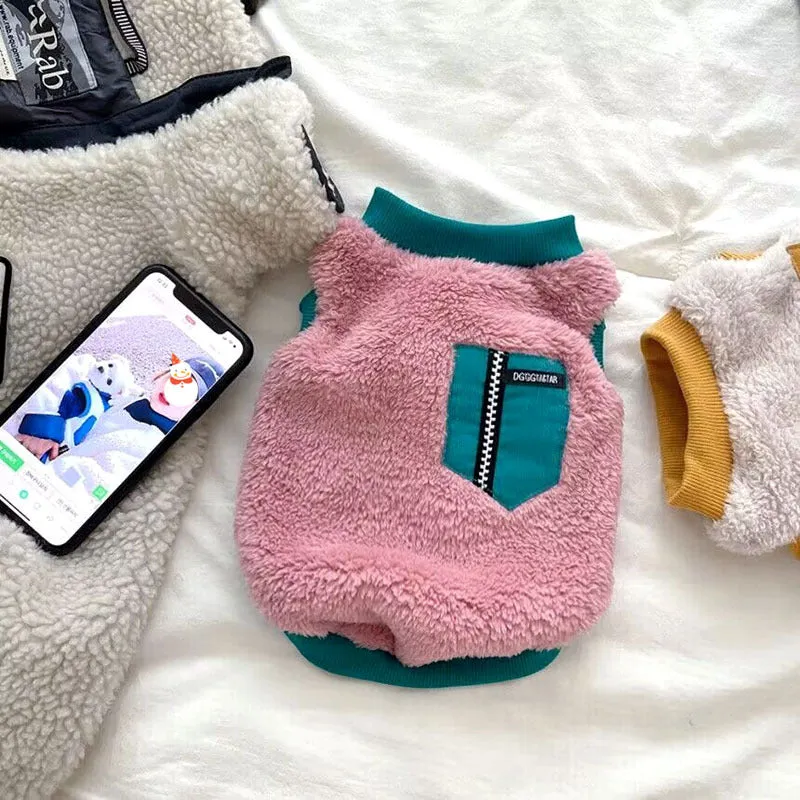 Polar Fleece Patchwork Pet Vest