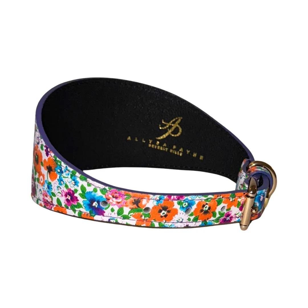 Poppy & Pansy Italian Leather 3”Wide Style Collar
