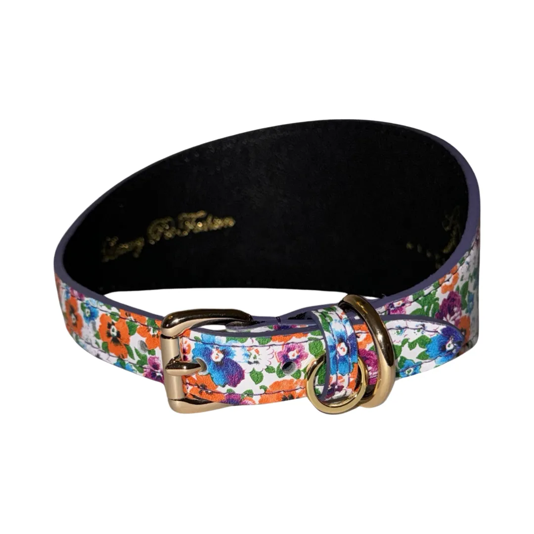 Poppy & Pansy Italian Leather 3”Wide Style Collar