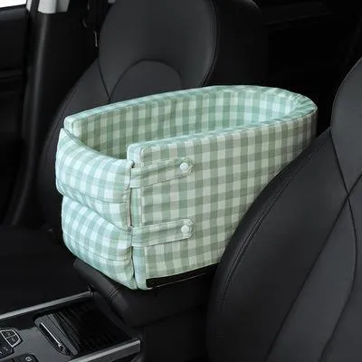 Portable Pet Dog Car Seat Central Control Armrest Travel Bed Box