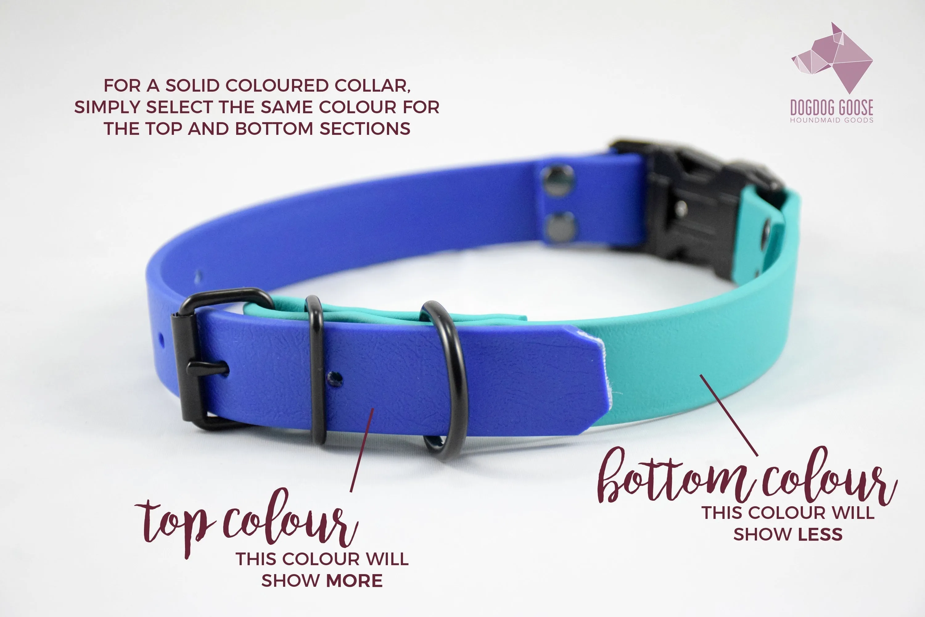 PREMADE COLLECTION - Pastel Purple & Seafoam with Nickel Biothane Dog Collar
