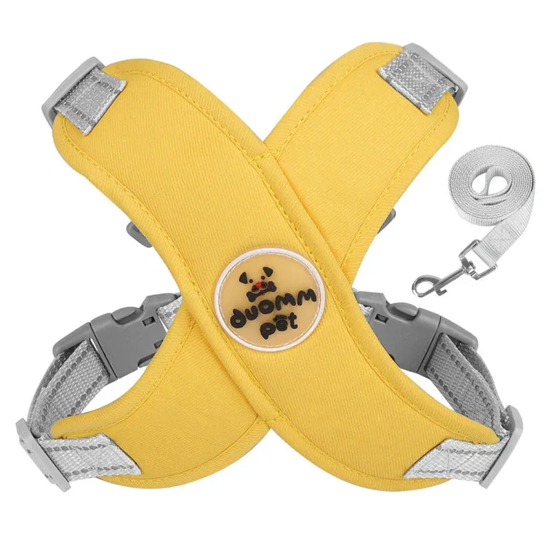 Reflective Dog Harness and Leash Set for Small to Medium Dogs