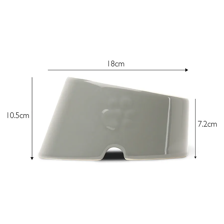 Scruffs | Classic Flat-Face Dog Food & Water Bowl | Grey - 18cm